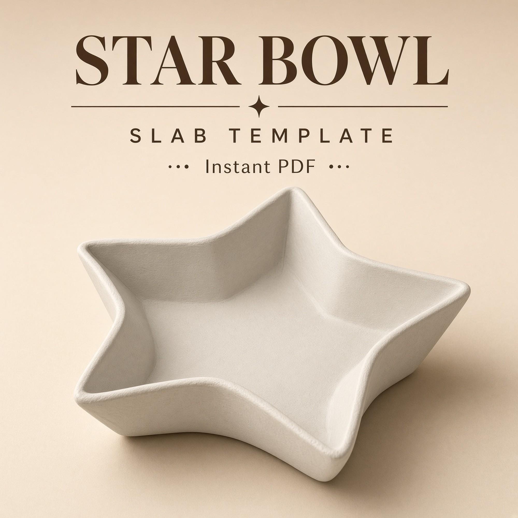 Star Serving Bowl Pottery Template