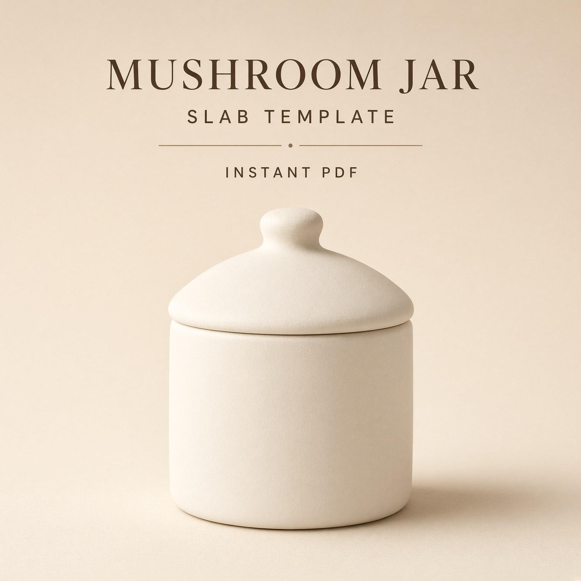 Mushroom Jar Pottery Template