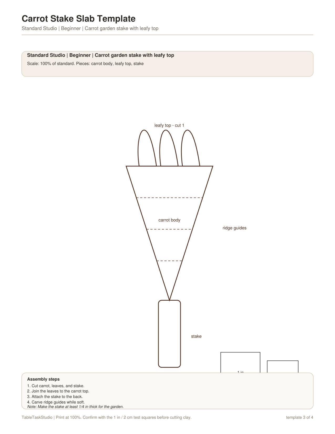 Carrot Stake Slab Template