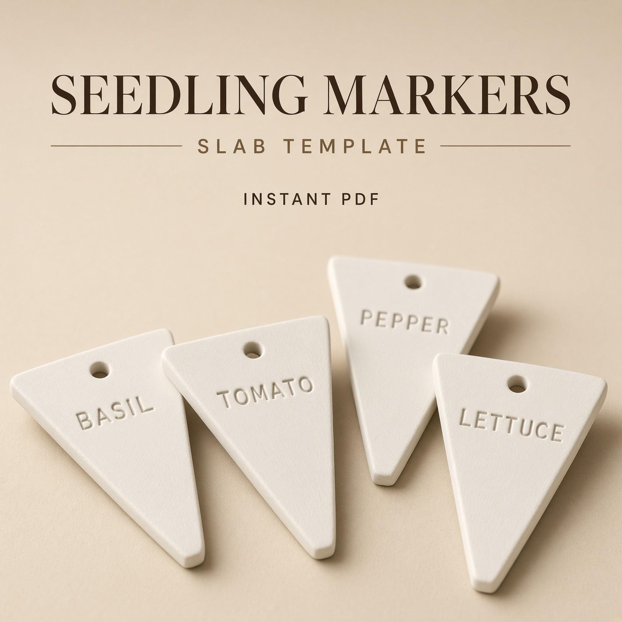 Seedling Marker Pottery Template