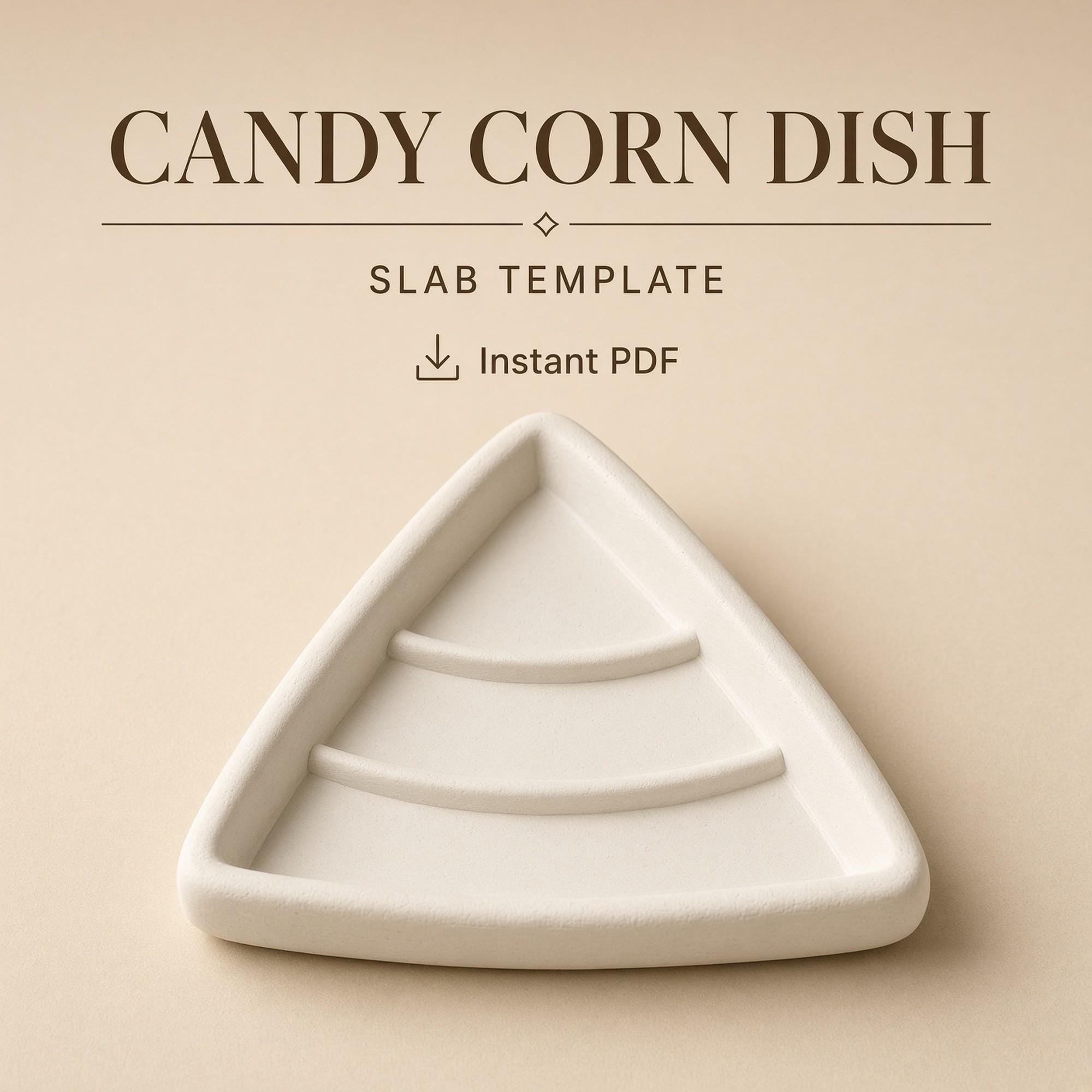 Candy Corn Dish Pottery Template