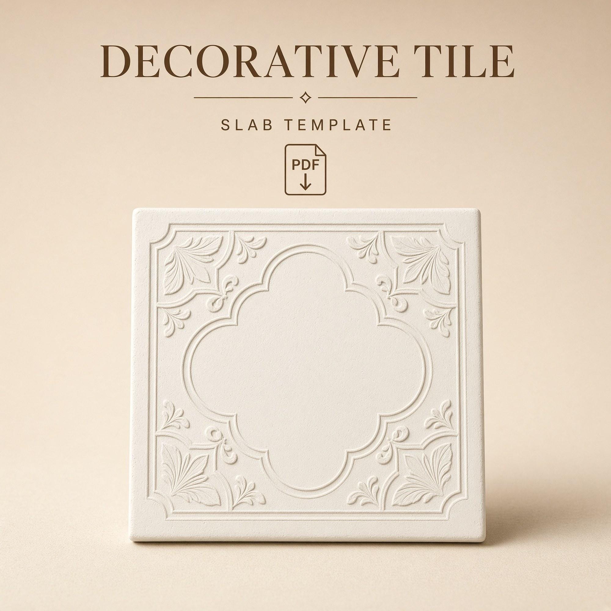 Decorative Tile Pottery Template