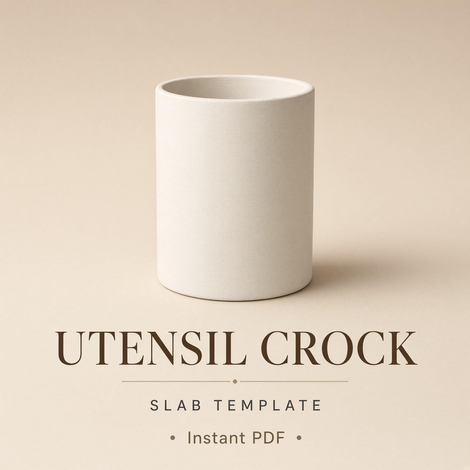 Utensil Crock Pottery Template