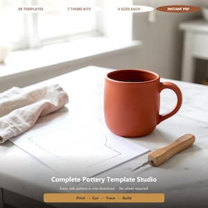 Slab Pottery Templates Bundle | 88 Patterns, 7 Kits, 4 Sizes (PDF Download)