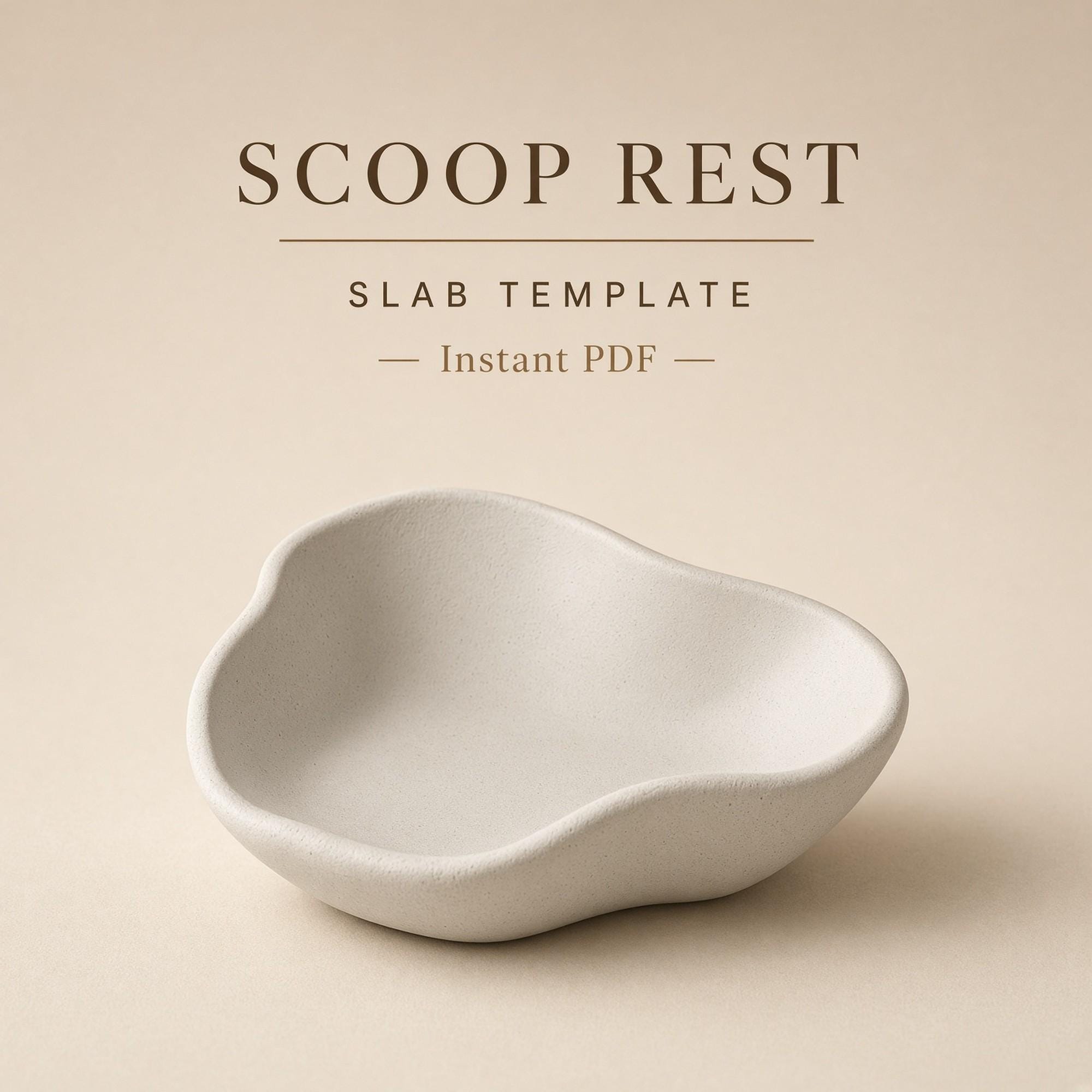 Scoop Rest Pottery Template