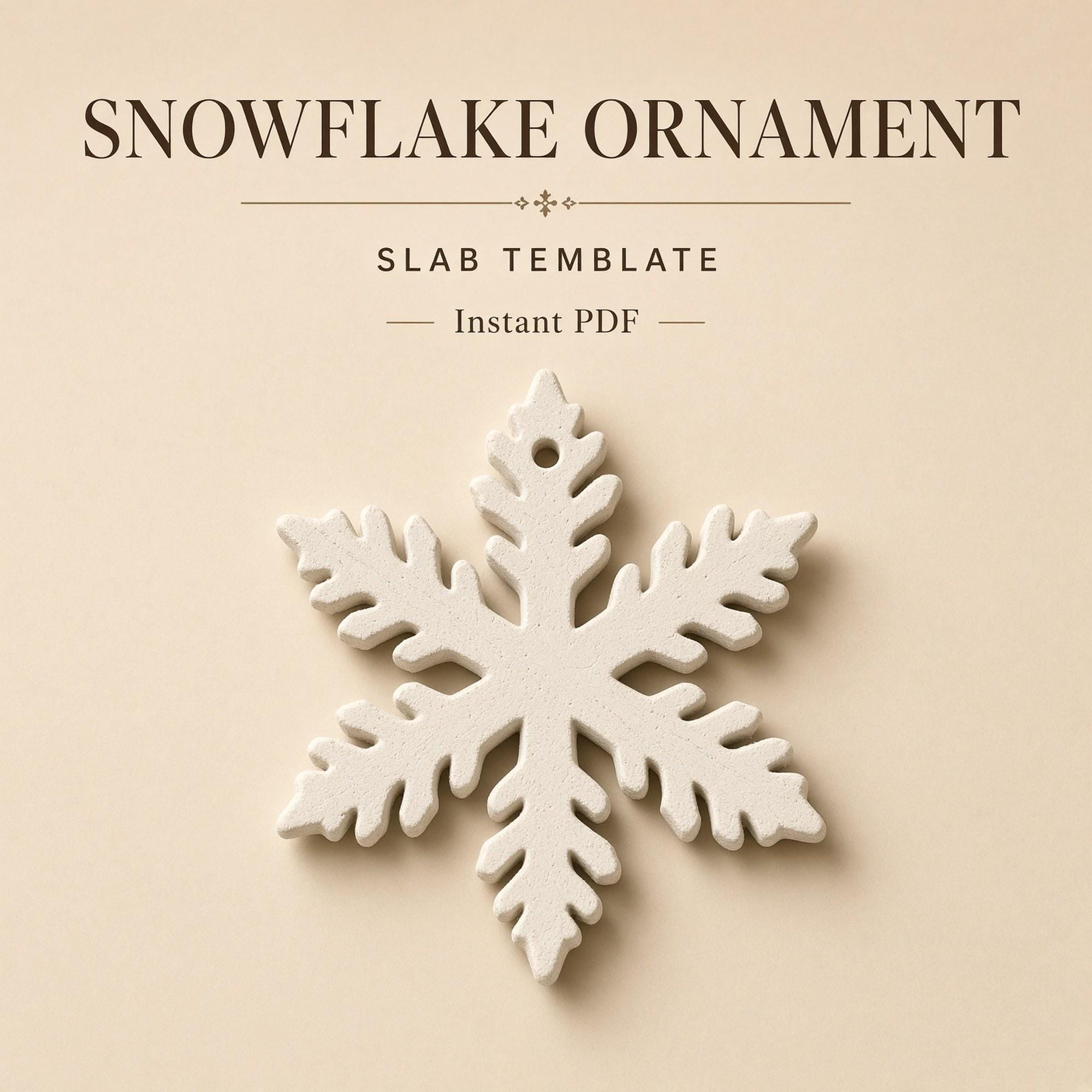 Snowflake Ornament Pottery Template