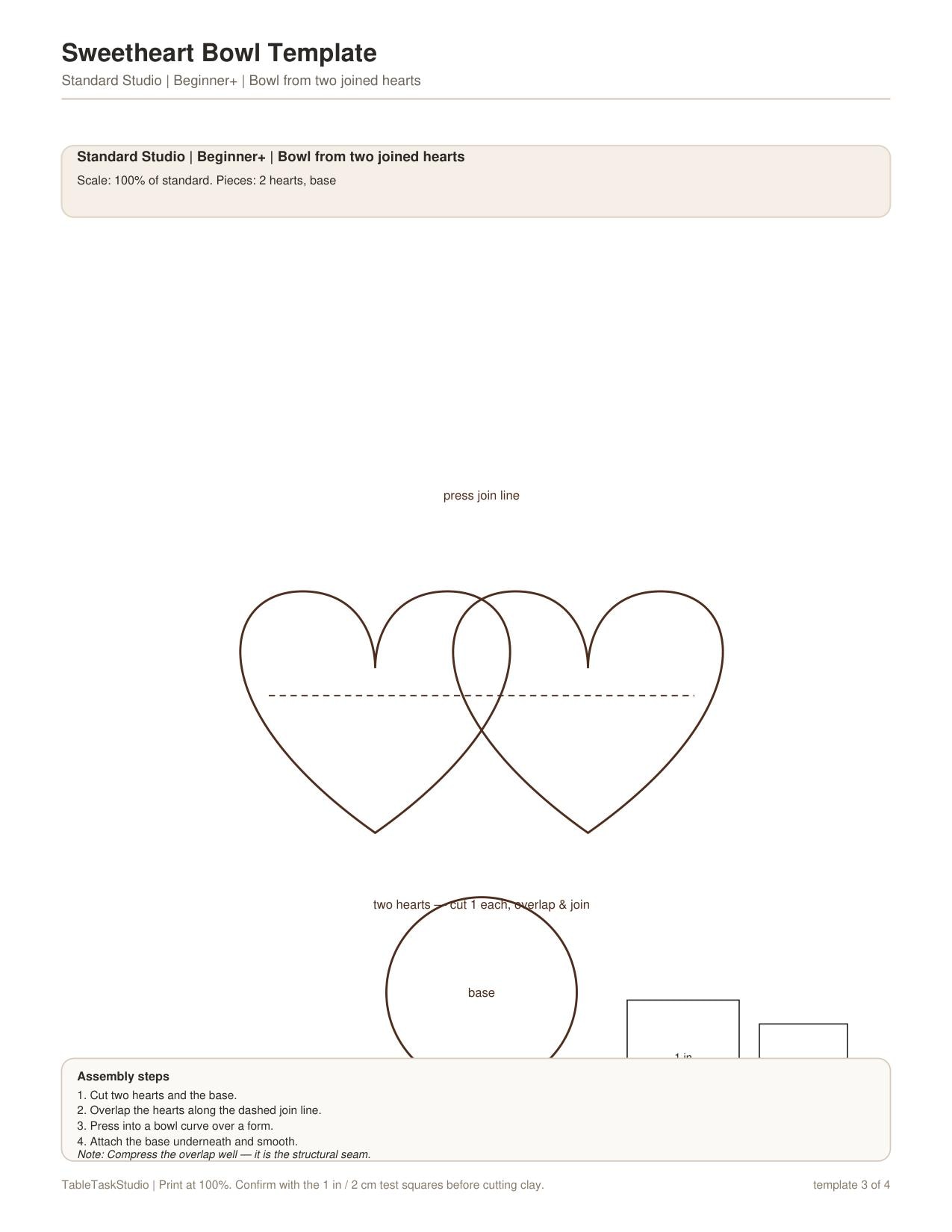 Sweetheart Bowl Template