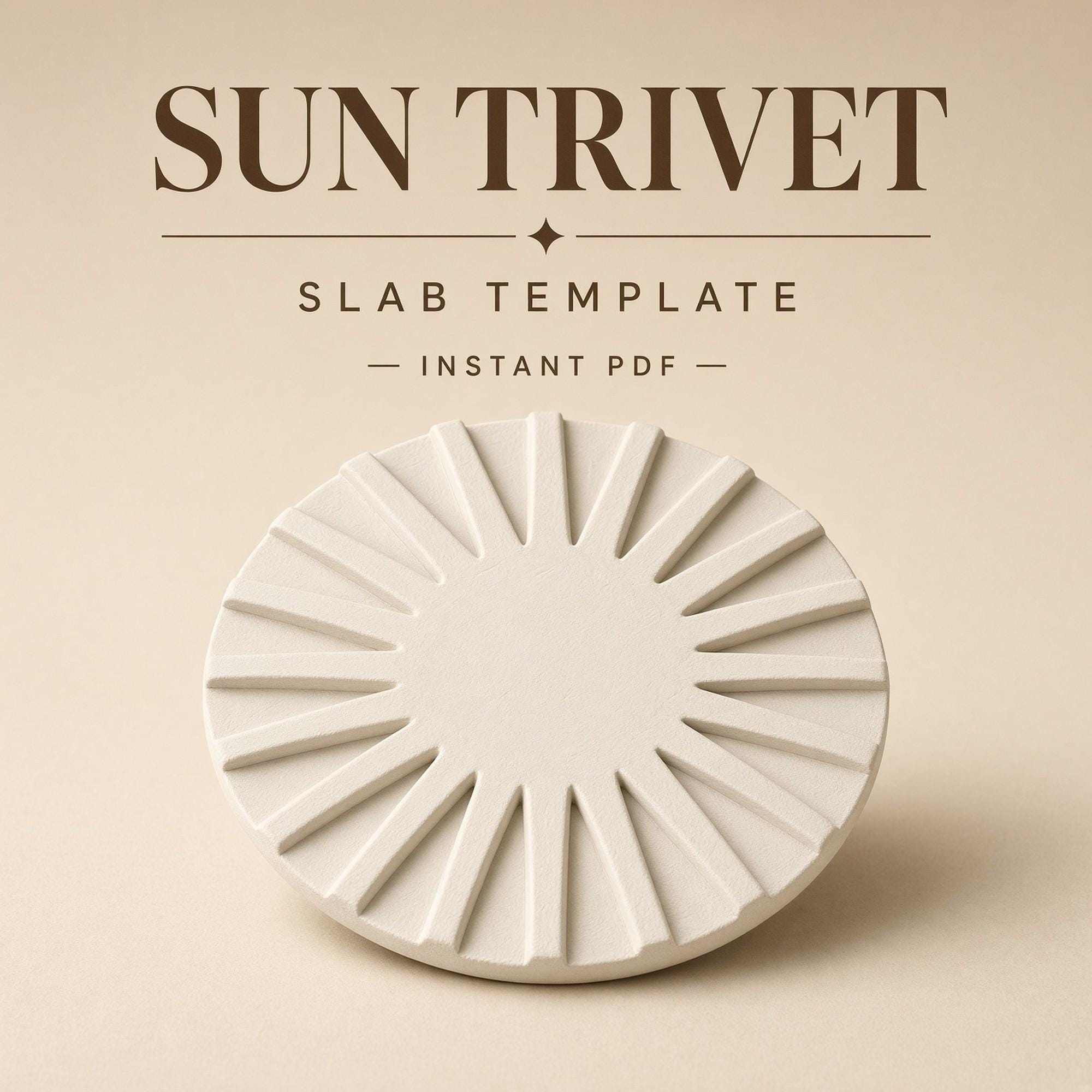 Sun Trivet Pottery Template