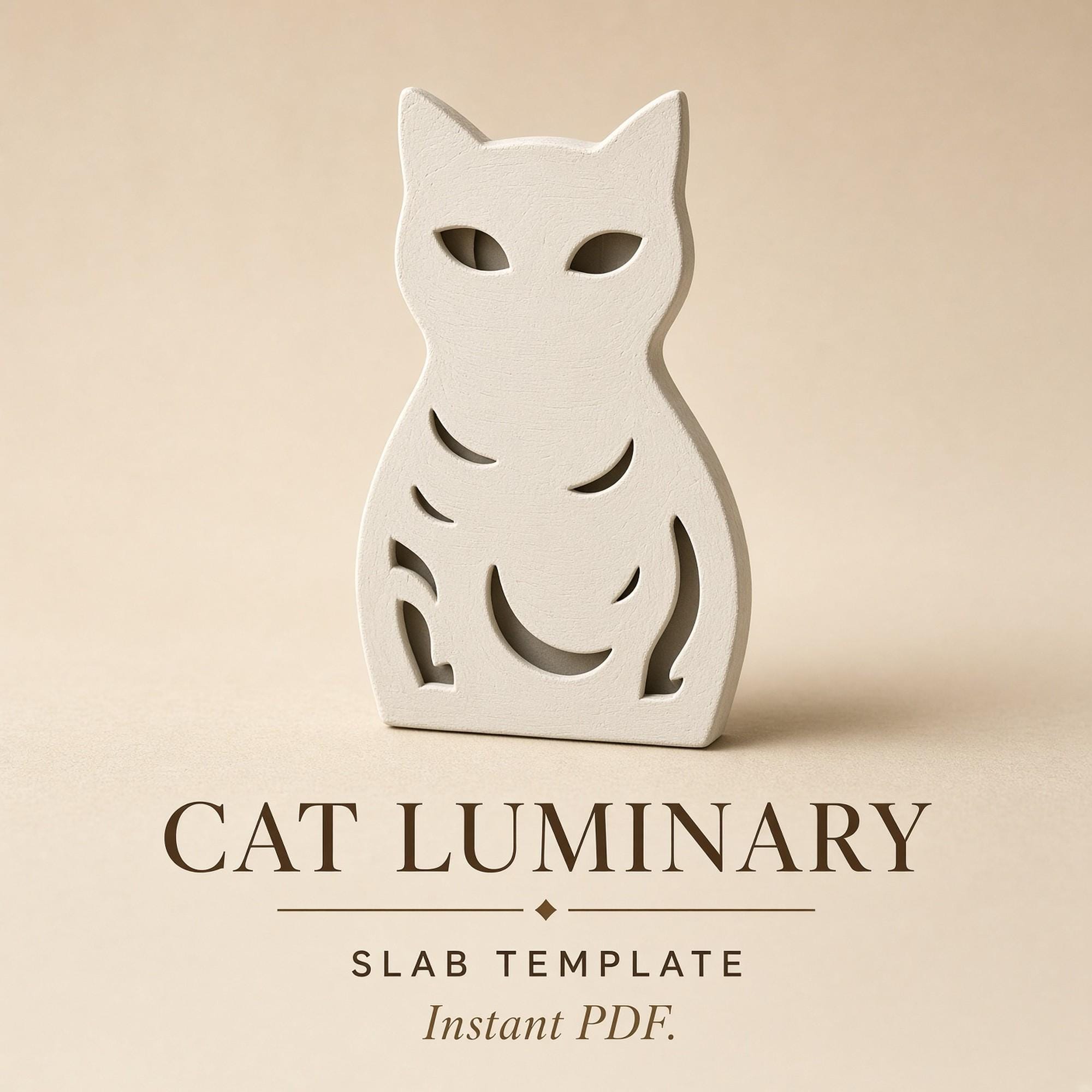 Black Cat Luminary Slab Template