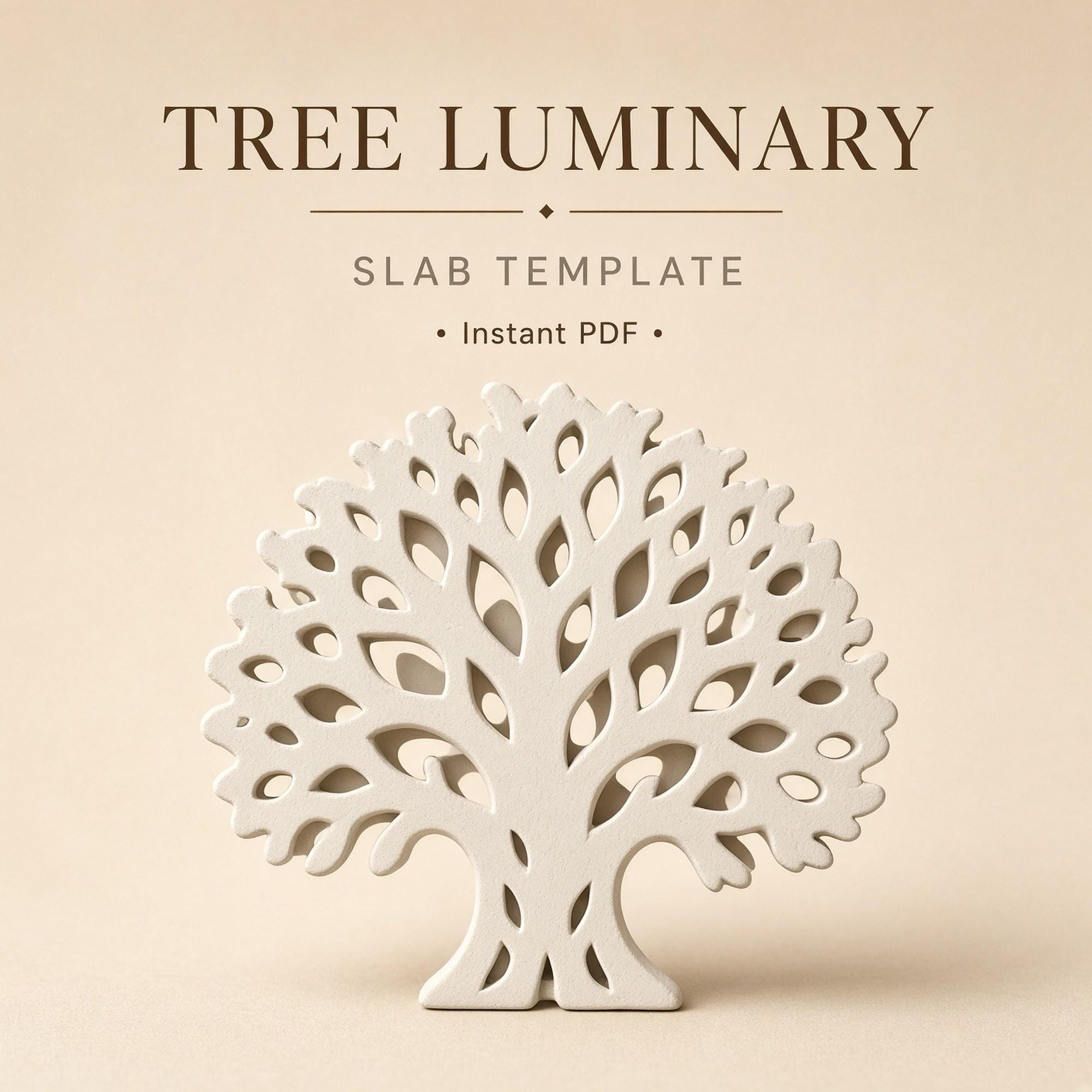 Tree Luminary Pottery Template