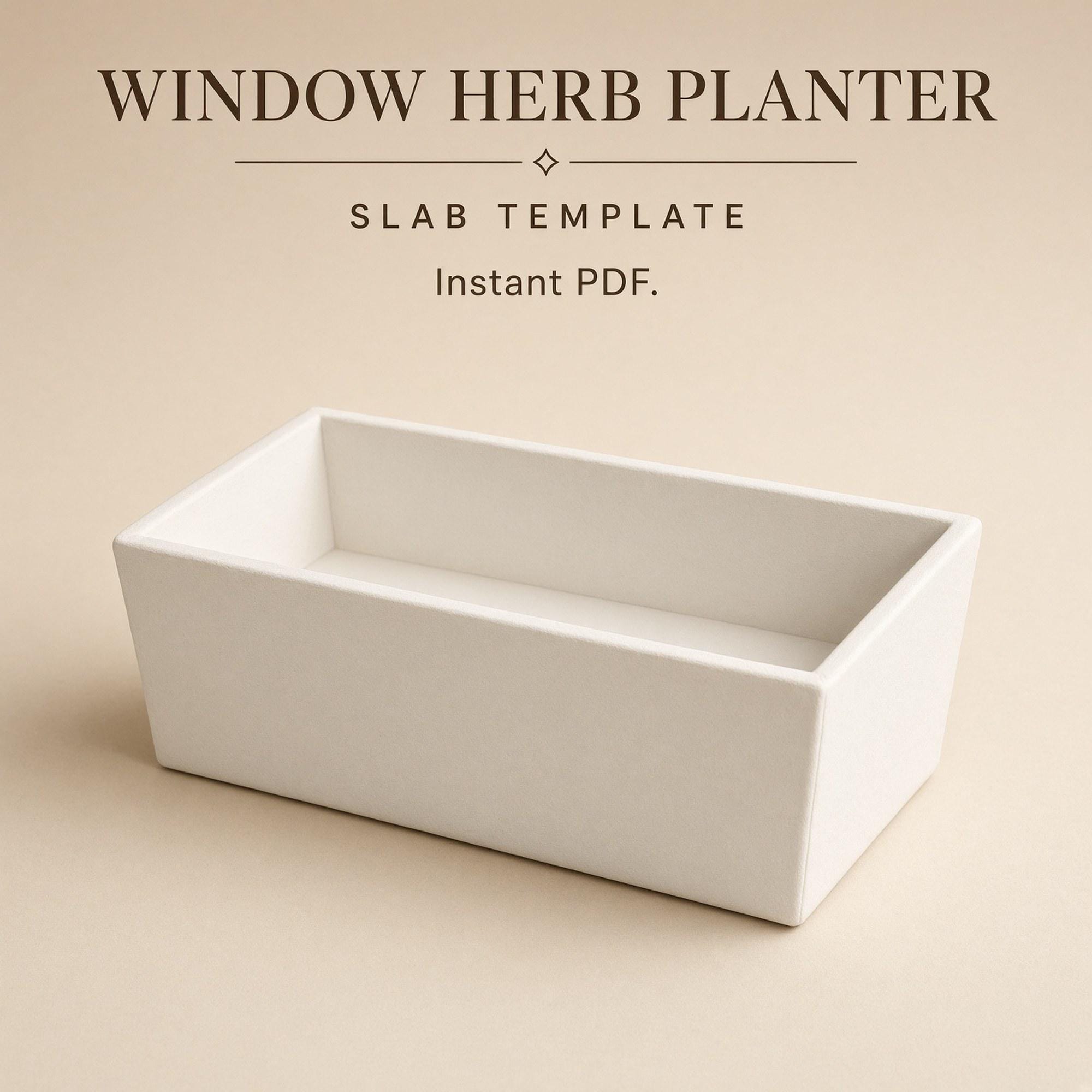 Window Herb Planter Pottery Template