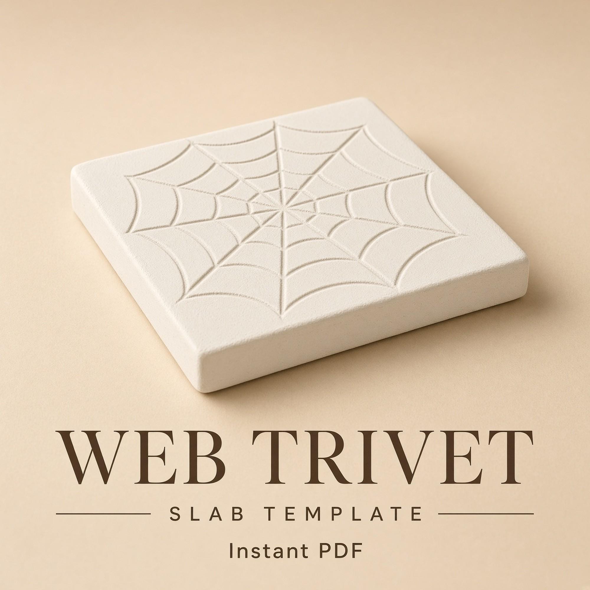 Spider Web Trivet Slab Template
