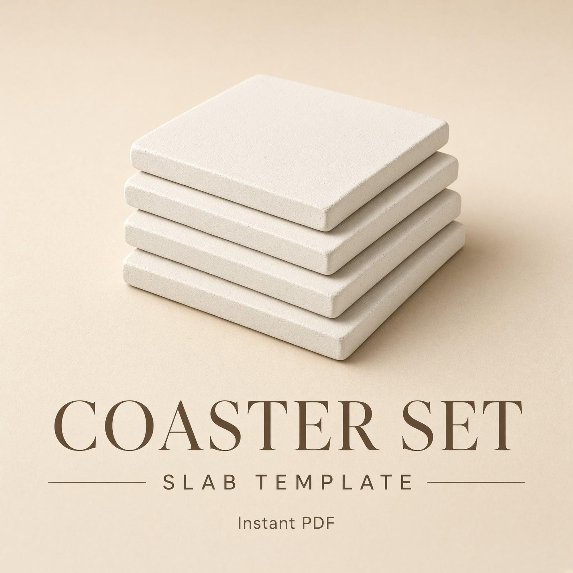 Pottery Coaster Set Template