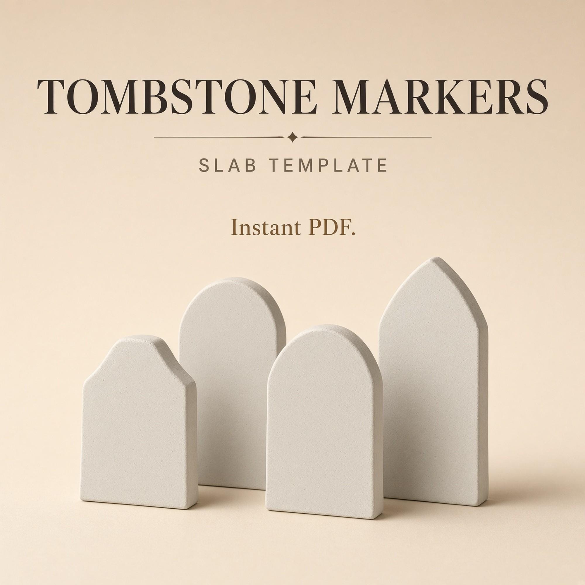 Tombstone Marker Pottery Template