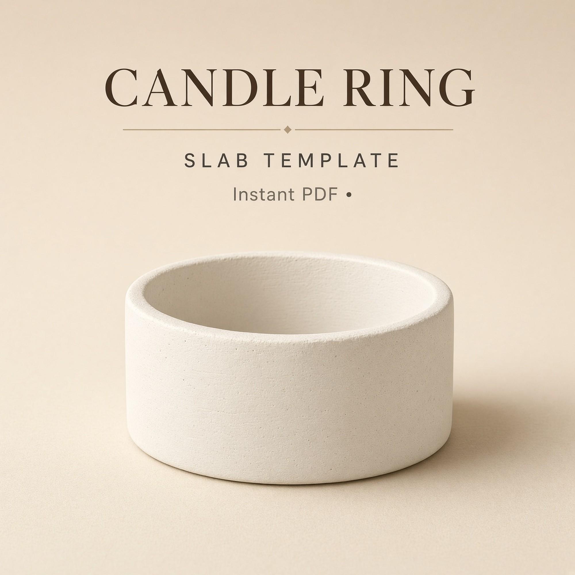 Candle Ring Pottery Template