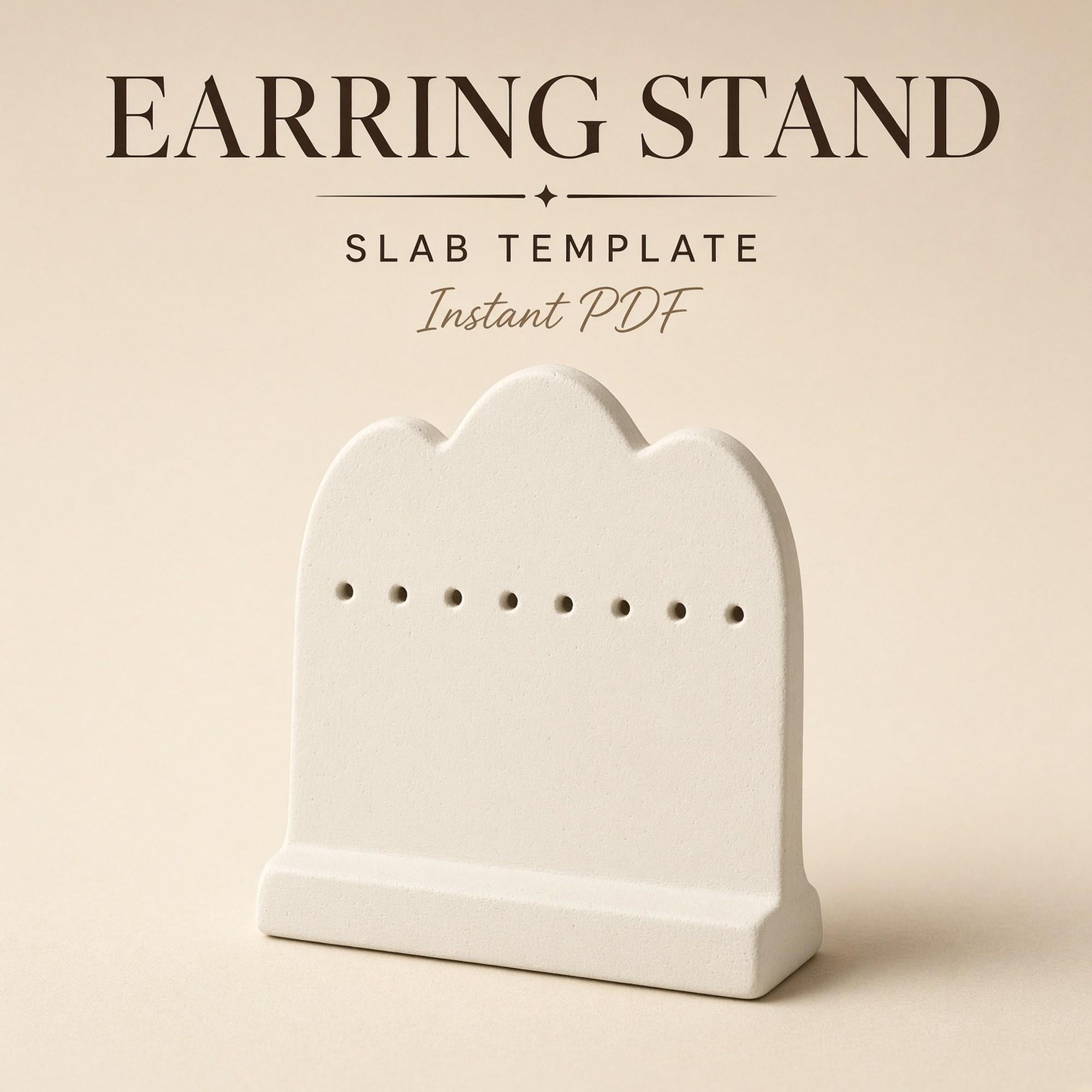 Earring Stand Pottery Template