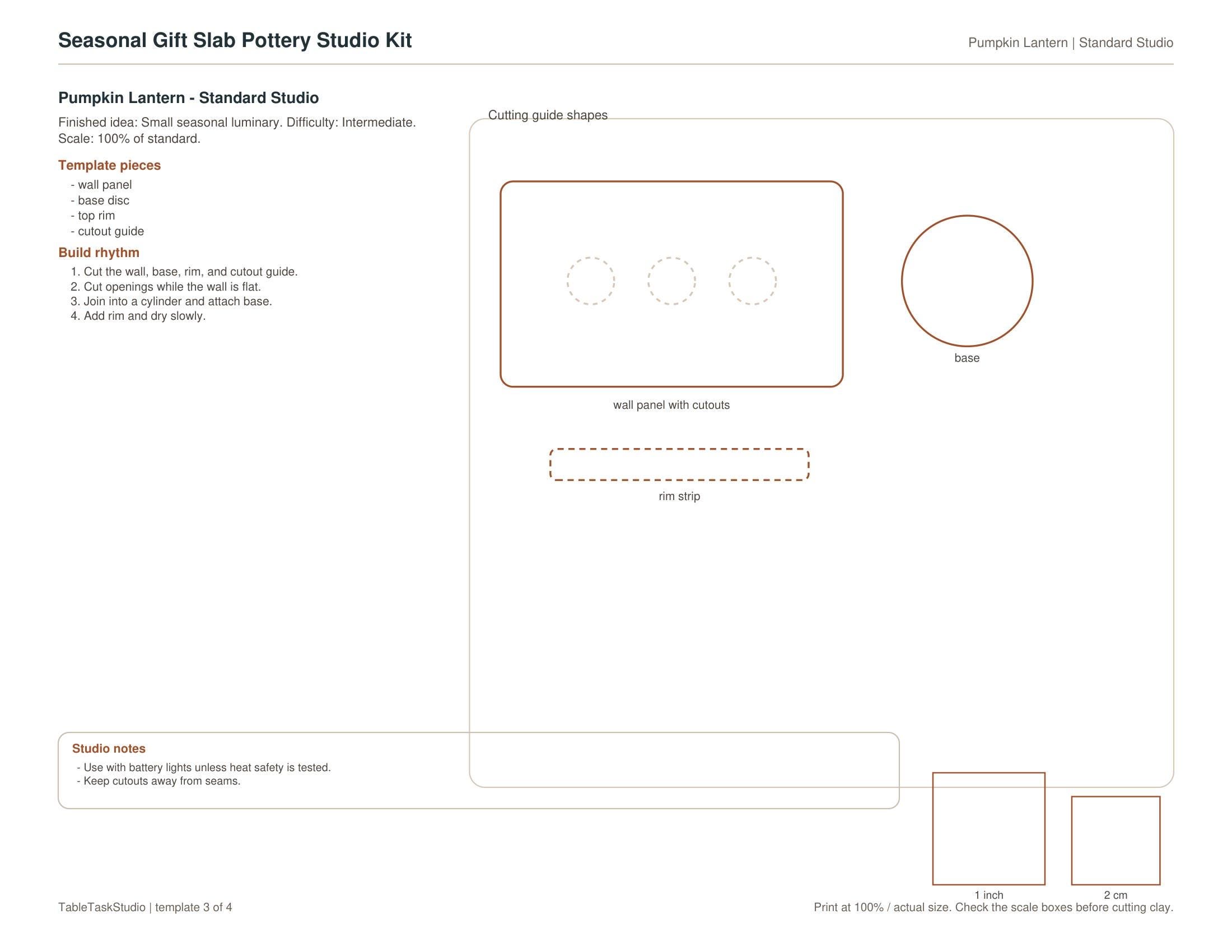Pumpkin Lantern Slab Form