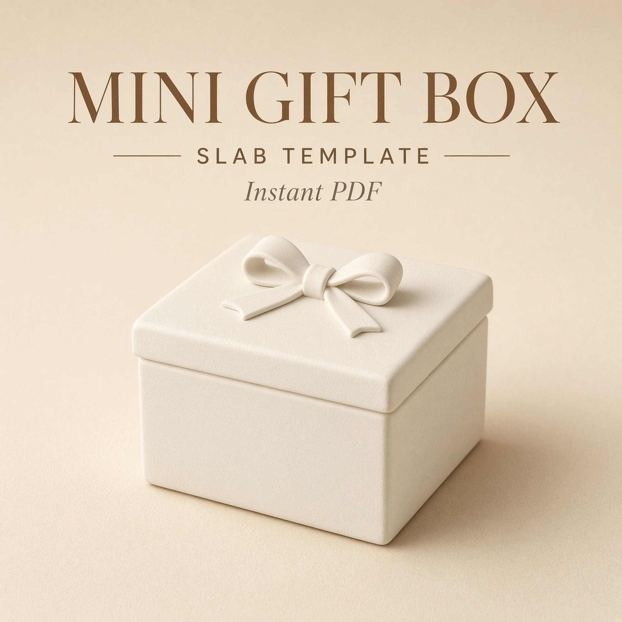 Mini Gift Box Pottery Template