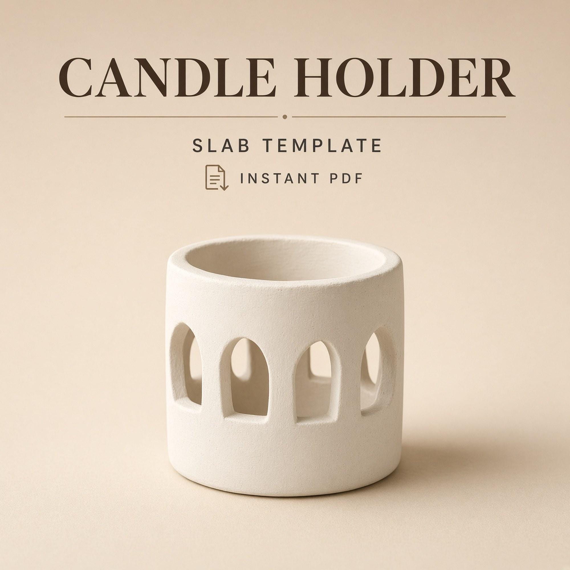 Candle Holder Pottery Template
