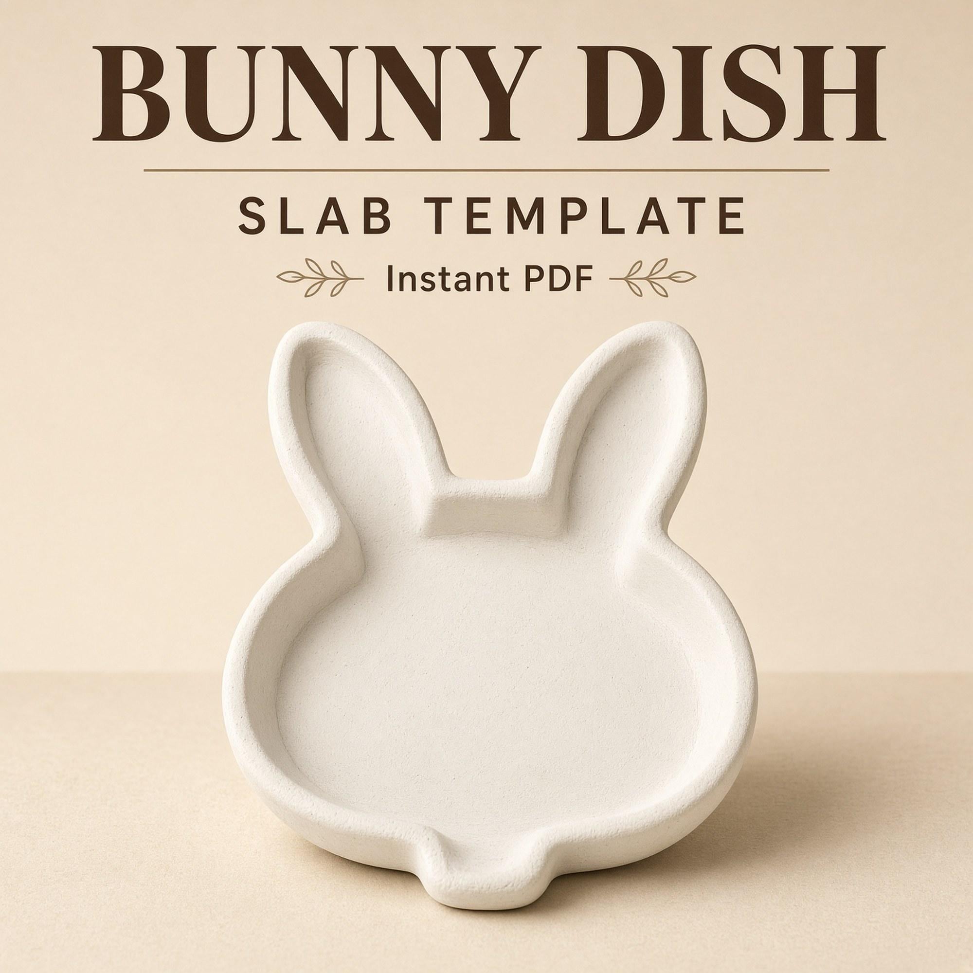 Bunny Dish Pottery Template
