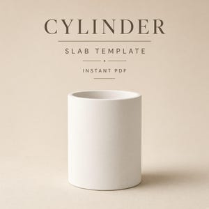 Cylinder Pottery Template | Clay Cutting Guide (4 Sizes, PDF)