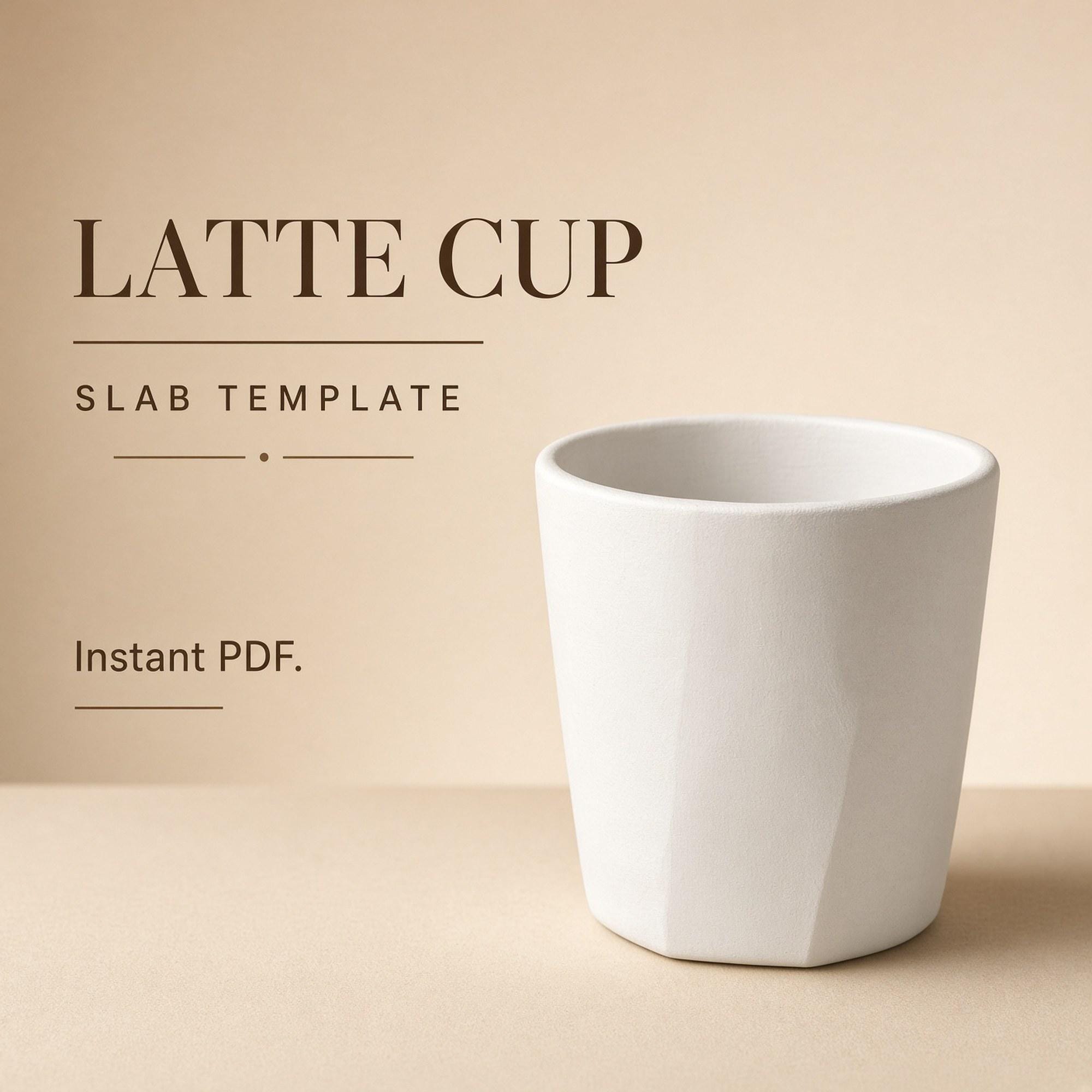 Latte Cup Pottery Template