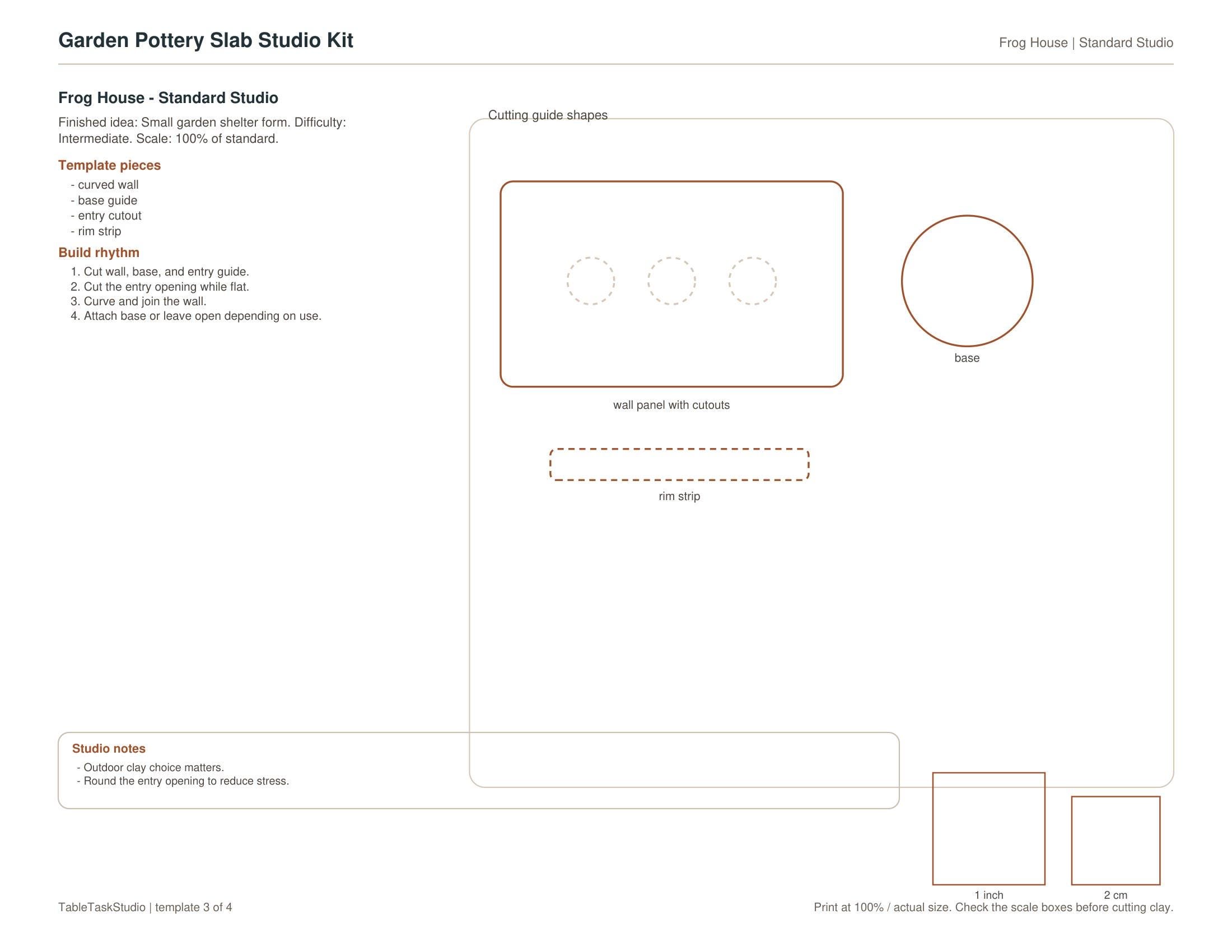 Frog House Pottery Template
