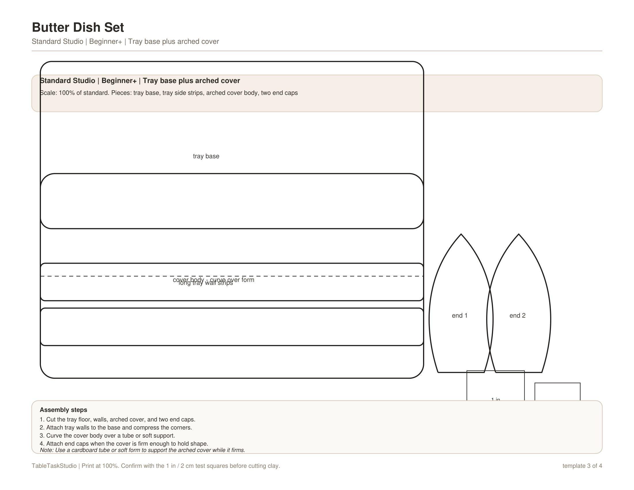 Butterfly Dish Pottery Template