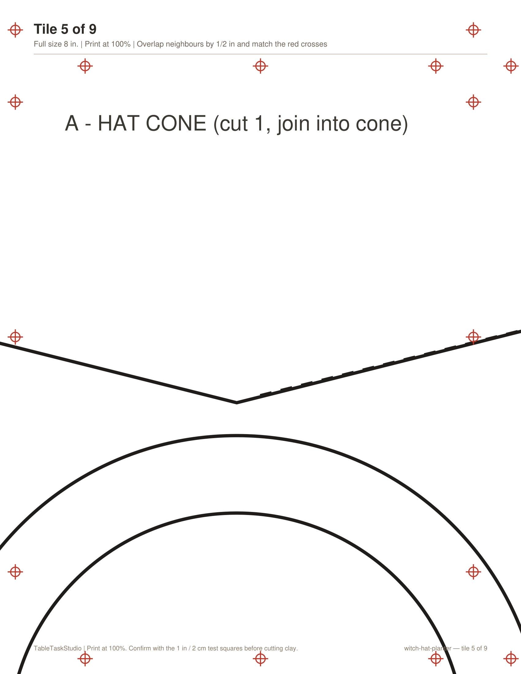 Witch Hat Planter Slab Template