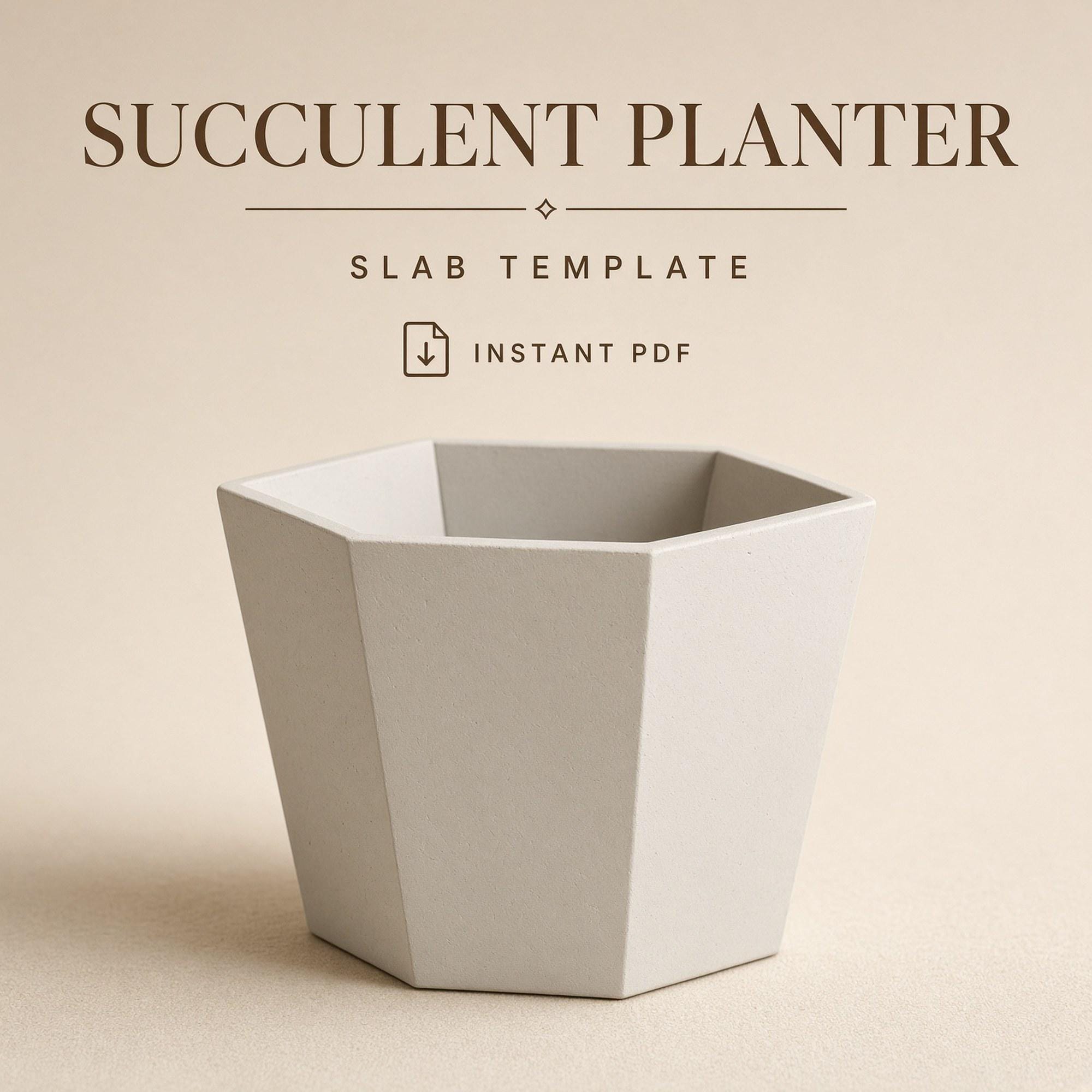 Succulent Planter Pottery Template