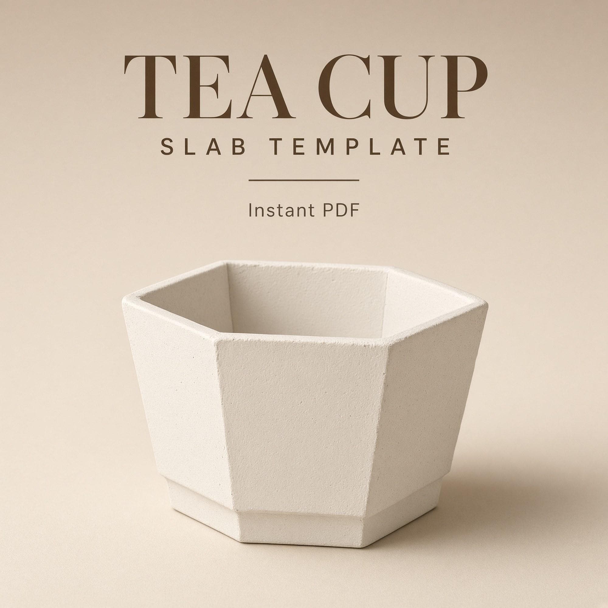 Tea Cup Pottery Template PDF