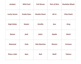 Casino Night Party Games Printable Bundle | 12 Games | Bingo Trivia Dice Games Charades | Game Night