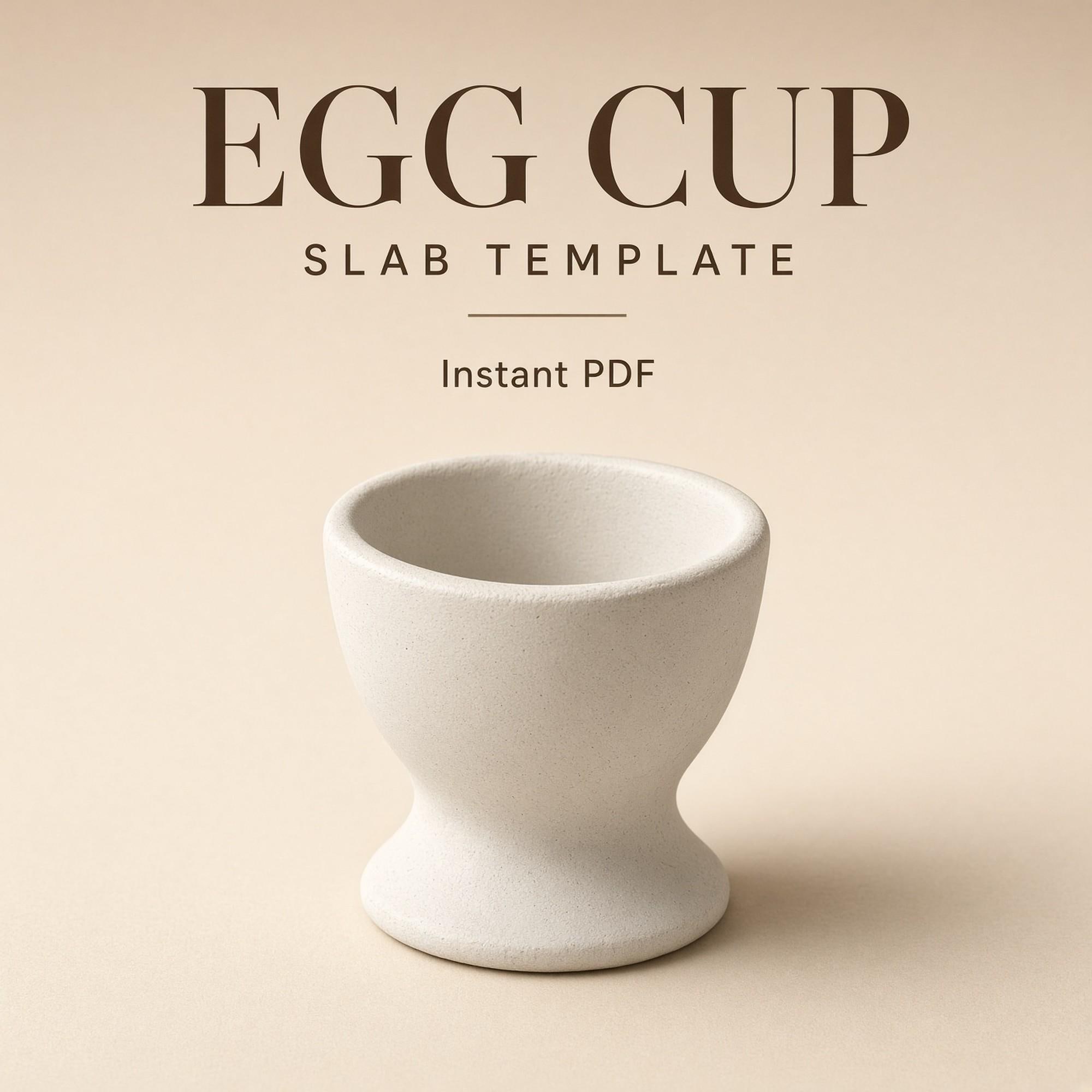 Egg Cup Slab Pottery Template PDF