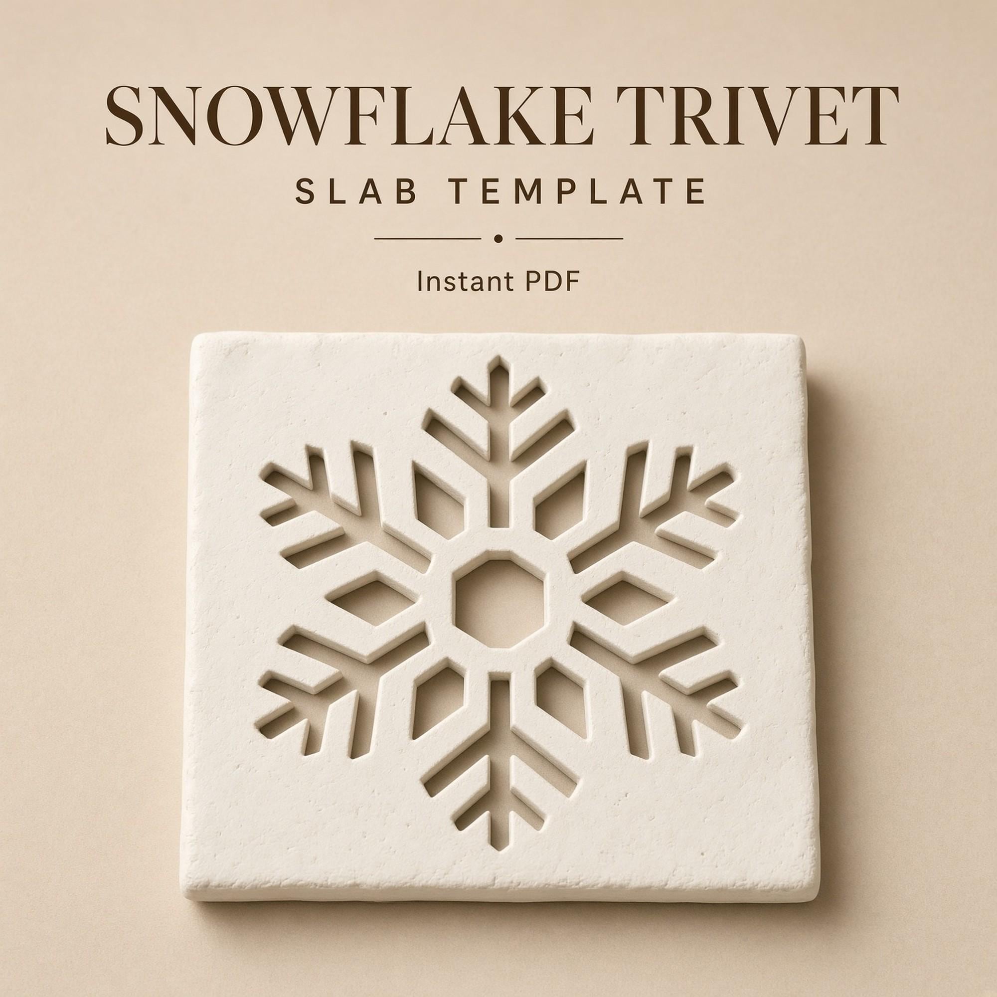 Snowflake Trivet Slab Template PDF