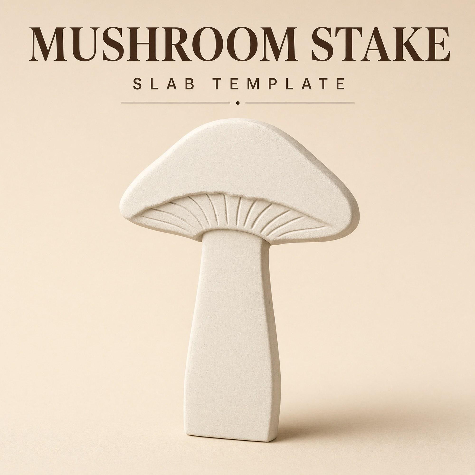 Mushroom Stake Pottery Template