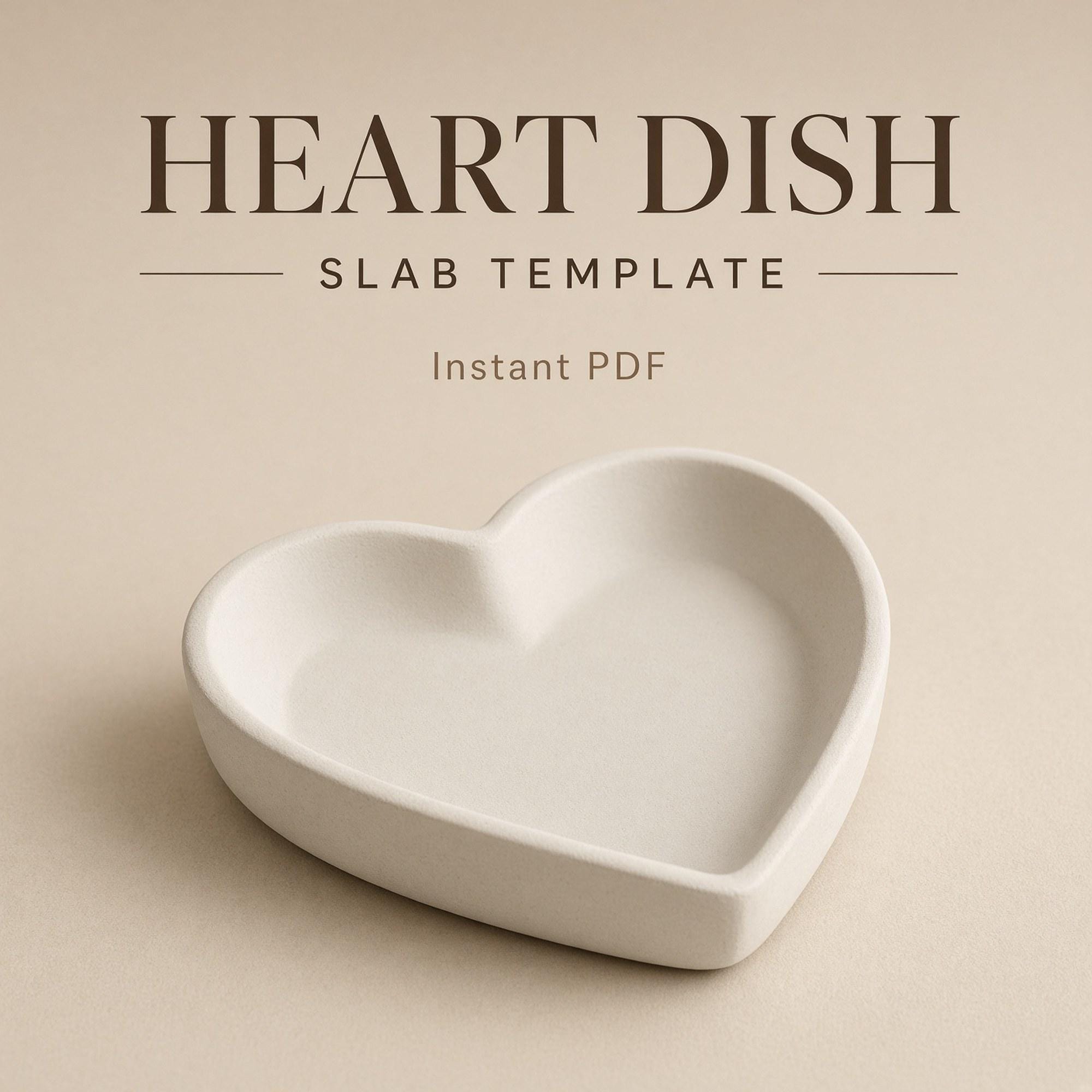 Heart Dish Pottery Template
