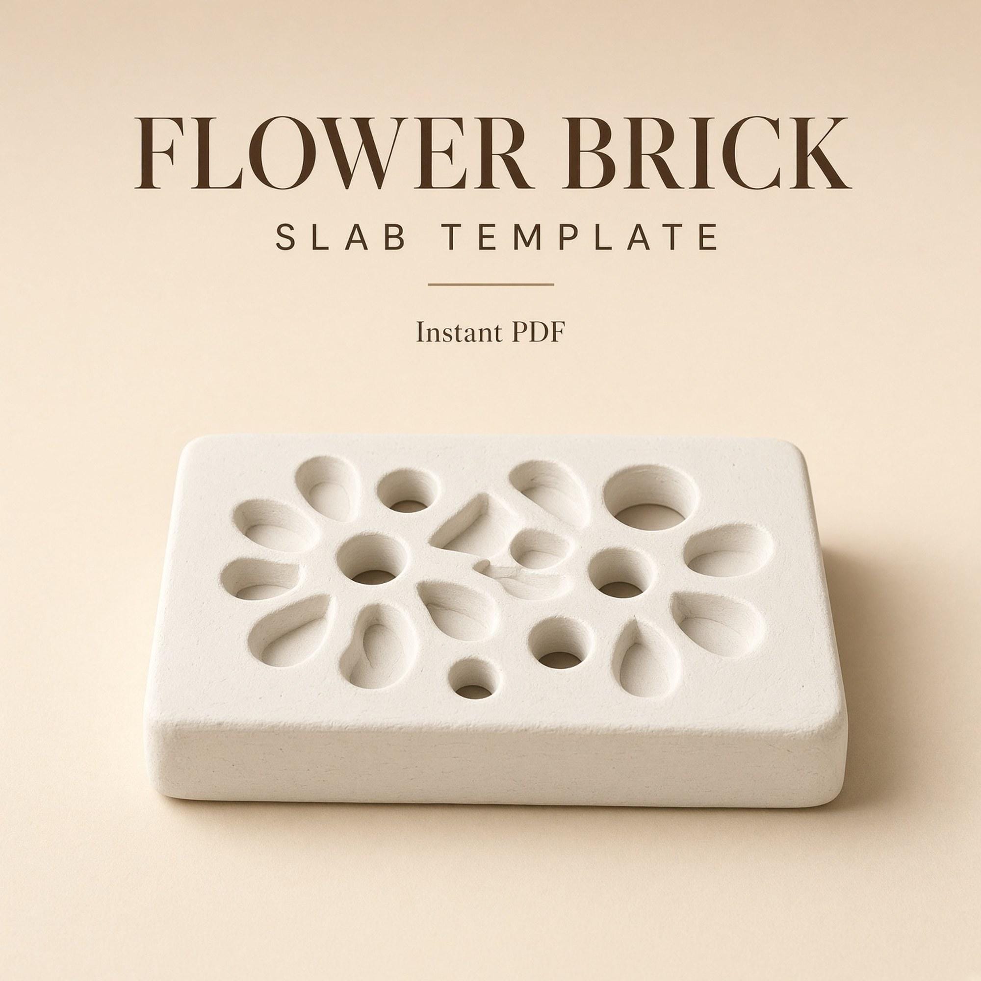 Flower Brick Pottery Template
