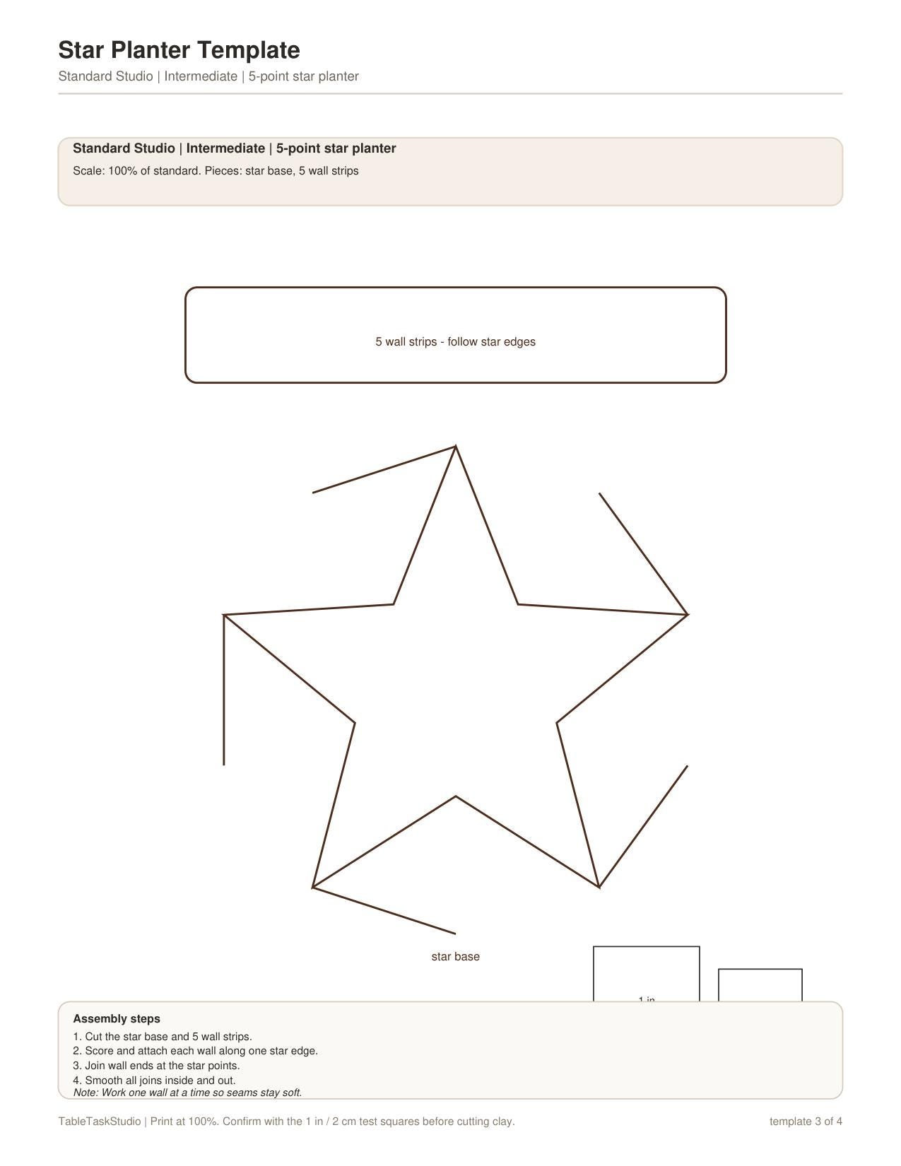 Star Planter Template