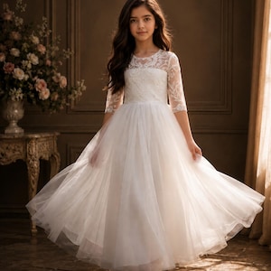 Junior Bridesmaid Dress White - Etsy