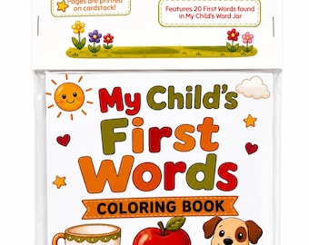 Libro para colorear con las primeras palabras de mi hijo/a / Desarrollador de vocabulario para niños pequeños y preescolares / Terapia del habla / Intervención temprana
