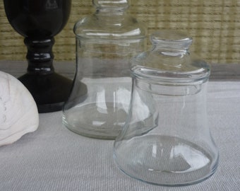 Vintage Apothecary Jars, Libbey Glass Jar, Storage Jar, Boho Chic Decor, Glass Display Container, Cottage Decor