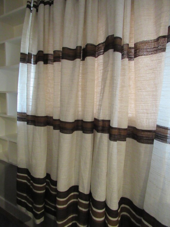 Vintage Mid Century Modern Curtain Panels Pleated And Lined Etsy