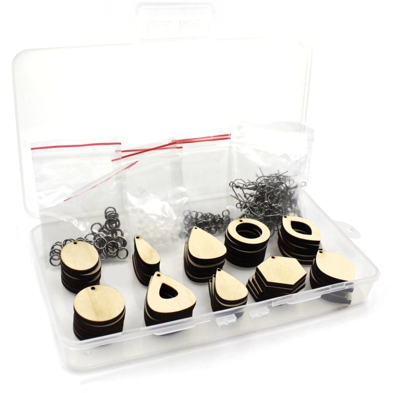 Small Wood Earrings Blanks Jewelry Making Kit 30 DIY Pairs Etsy