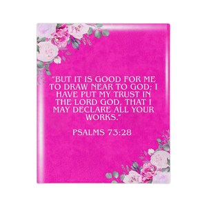 Psalm scripture| Christian Velveteen Microfiber Blanket| Hot pink Bible verse