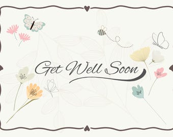 Get Well Soon Flowers & Butterflies