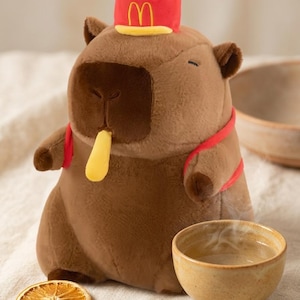 Capybara Stuffed Animal Watermelon Plush, Emotional Support Companion for Chill Energy