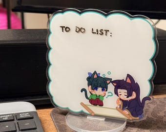 Tablero de mensajes acrílico de The Apothecary Diaries / Chibi Jinshi Maomao / Borrador en seco / Regalo de fan art de anime