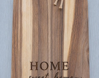 Realtor Closing Gift, Personalized Cutting Board, Custom Engraved Acacia Board, New Home Gift for Clients, Real Estate Agent Thank You