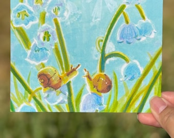 Snail Date Original Art Print