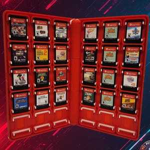 Switchゲームケースホルダー、30個収納可能！3Dプリント製